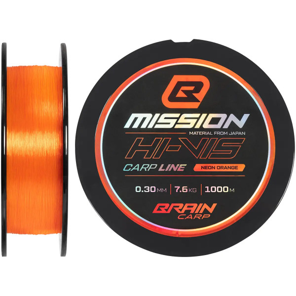 Brain Mission Carp Line (Neon Orange) 1000m 0.23mm 4.5kg