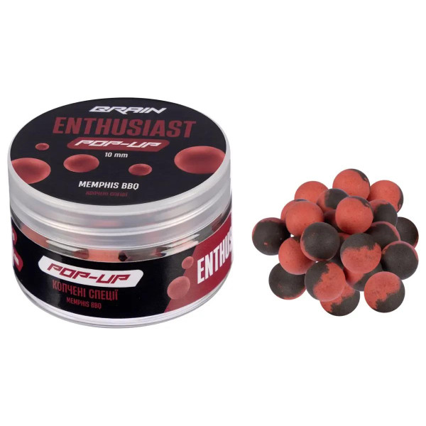 Бойлы Brain Enthusiast Pop-Up Memphis BBQ (Копченые специи) 10mm 15g
