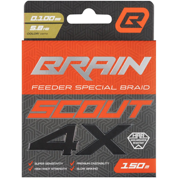 Brain Scout 4X (2026) 150m (camo) 0.205mm 14.6kg cord