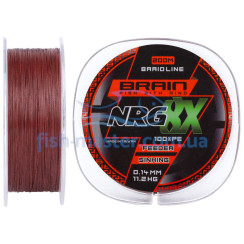 Шнур Brain NRG 8X sinking, 200m, 0.14mm 11.2kg ц:brown