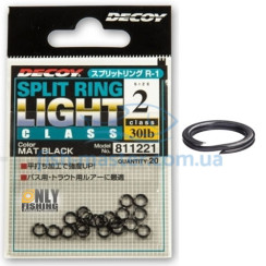 Кольцо заводное Decoy Split Ring 00, 12lb, 20 шт