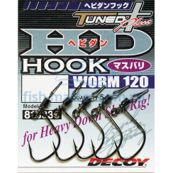 Гачок Decoy Worm 120 HD Hook masubari 1/0, 5шт