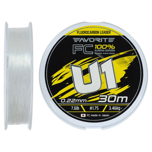 Флюорокарбон Favorite U1 FC 30m #16/0.66mm 59.2lb/26.87kg