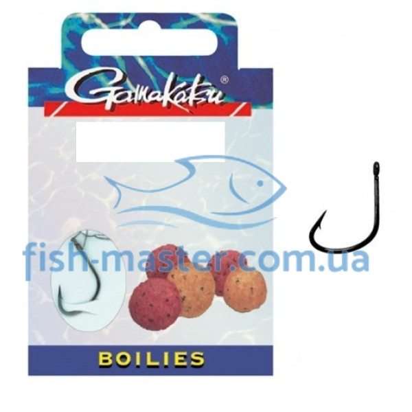 Крючок Gamakatsu BKS-3513F Boilie 20cm Black #1/0 2шт 0.30mm 
