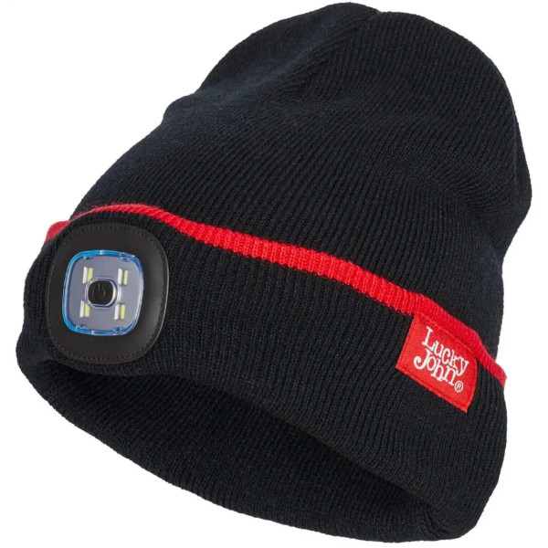 Шапка вязаная Lucky John Drop LED с съемным фонариком р.L