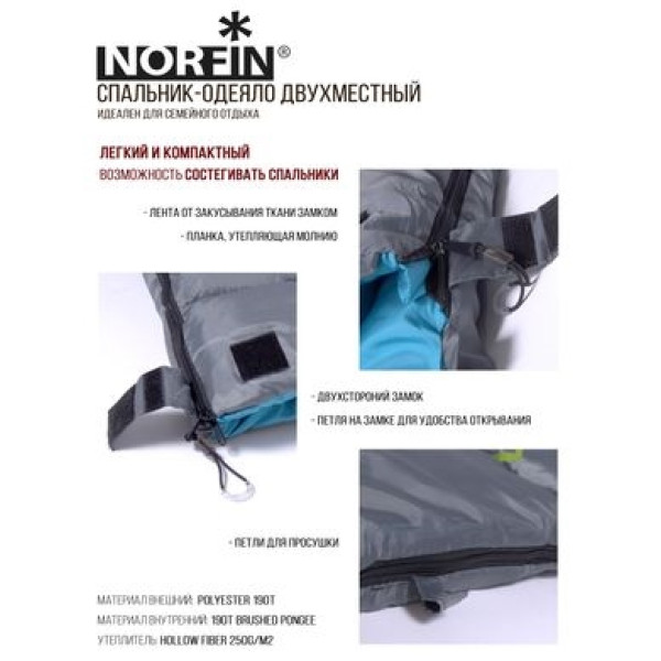 Norfin Alpine Comfort 250 Right Sleeping Bag (NFL-30237)