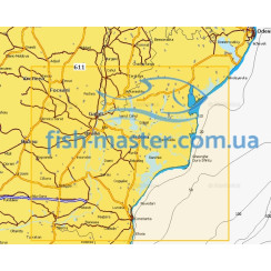 Карта Navionics Дунай (только устье 100 км) SonarChartsLive