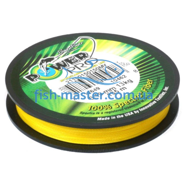 Шнур Power Pro 135m Hi-Vis Yellow 0.06mm 3kg/6.5lb