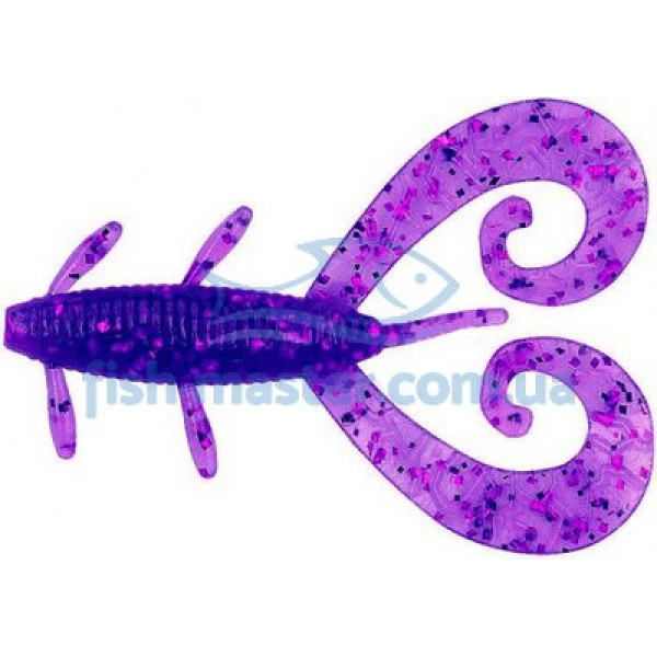 Silicone Reins G TAIL TWIN 2" 567 Lilac Silver&Blue Flake 10pcs