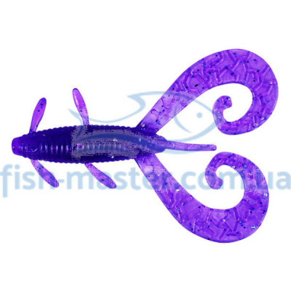 Silicone Reins G TAIL TWIN 3" 567 Lilac Silver & Blue Flake 8 pcs