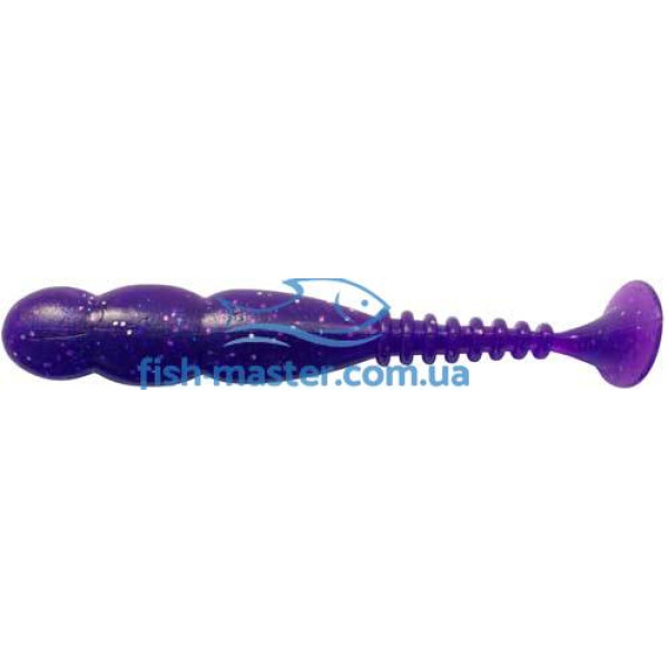 Silicone Reins FAT ROCKVIBE SHAD 4" 567 Lilac Silver-Blue Flake 6pcs