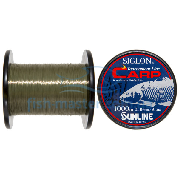 Sunline Siglon Carp fishing line, 1000m (green), 0.38mm, 9.5kg