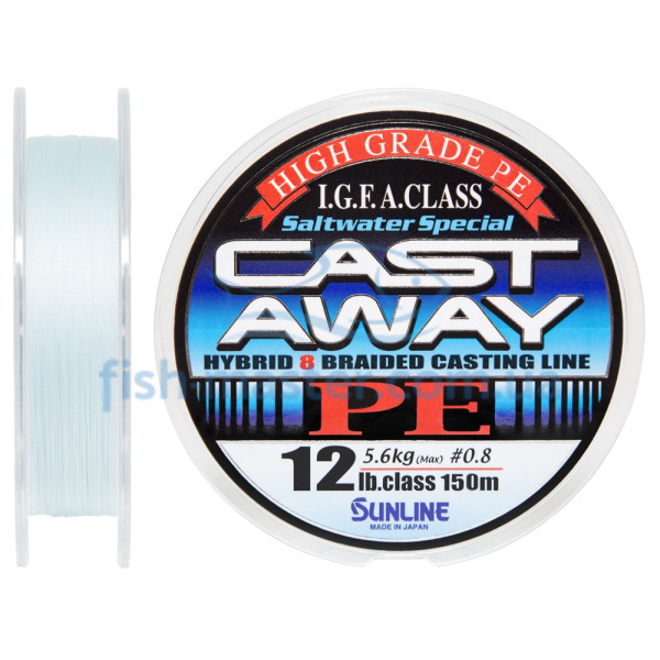 Шнур Sunline CAST AWAY PE 150м #0.8/0.175мм 12LB/5.6кг