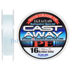 Sunline Cast Away PE Cord 150m #1.0/0.192mm 16LB/7.5kg