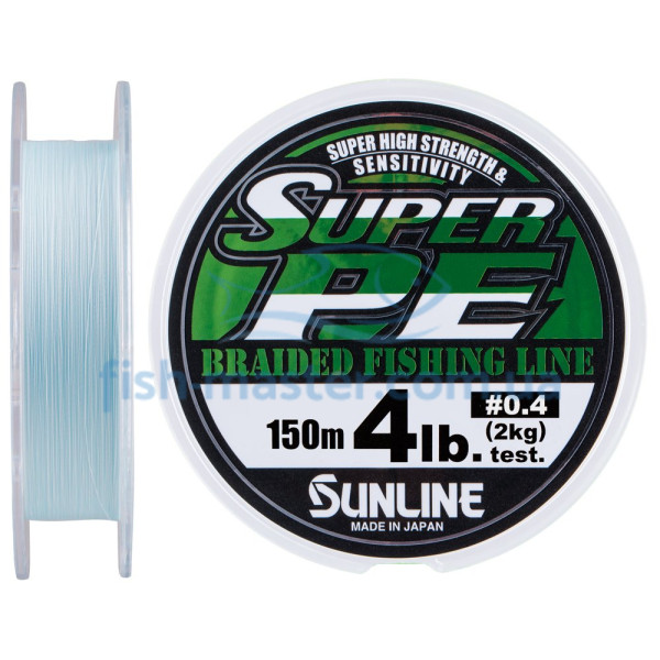 Sunline New Super PE Cord 150m (blue) #0.4/0.104mm 4LB/2kg