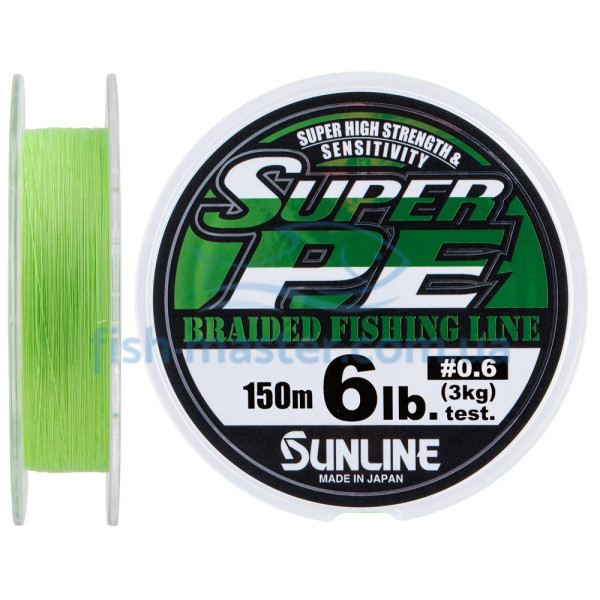 Шнур Sunline New Super PE 150м (салат.) #0.6/0.128мм 6LB/3кг