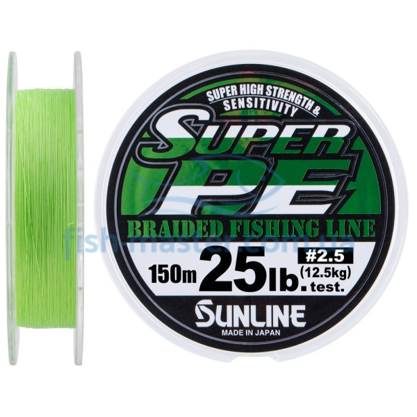 Sunline New Super PE Cord 150m (light green) #2.5/0.260mm 25LB/12.5kg