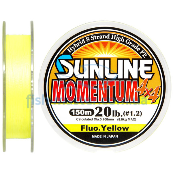 Sunline Momentum 4x4 Line, 150m, 0.208mm, 20lb/8.8kg