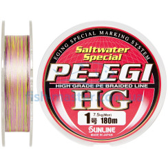 Шнур Sunline PE EGI HG 180м #1.0/0.171мм 7,5 кг/16LB