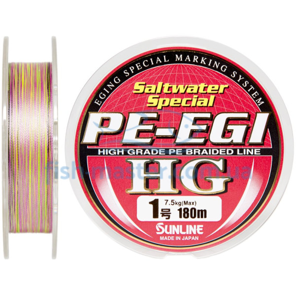 Cord Sunline PE EGI HG 180m #1.0/0.171mm 7.5kg/16LB