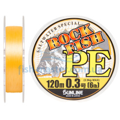 Шнур Sunline ROCK FISH PE 120м #0.3/0.09мм 6LB/2.9кг
