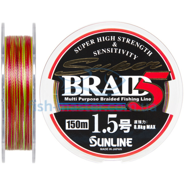 Шнур Sunline Super Braid 5 150м #1.5/0.205мм 20lb/8.8кг