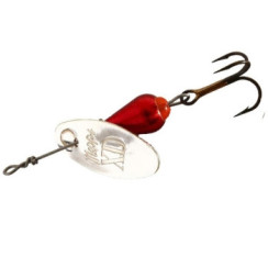 Mepps XD No. 1 silver/red spoon