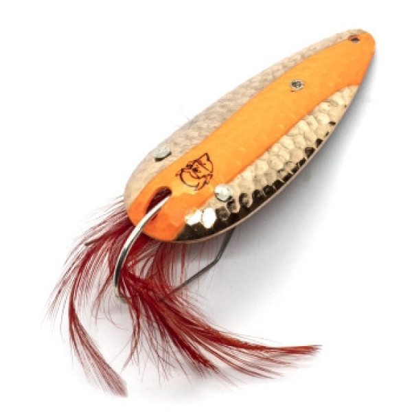 Spinner Dardevle Weedless 70mm 21g #Hmrd Copper Flo Orange