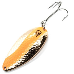 Блешня Dardevle Devle Dog Giant 80мм 56g #Hammered Copper Flo Orange