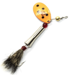 Dardevle Notangle Spinner 7g #Flo Orange/Black Dots