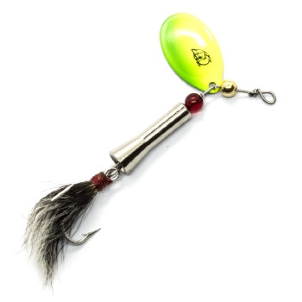 Dardevle Notangle Spinner 7g #Chartreuse/Green Stripe