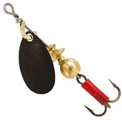 Mepps Aglia No. 0 Black Noir Spinnerbait, 2.5g
