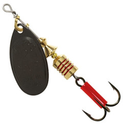 Mepps Aglia No. 2 Black Noir Spinnerbait, 4.5g