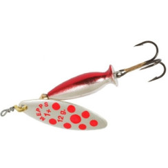 Mepps Aglia Long Heavy No. 1+ Silver/Red Dots 12g Spinnerbait