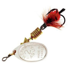 Mepps Aglia Mouche No. 2 Silver/Red Fly Spinnerbait