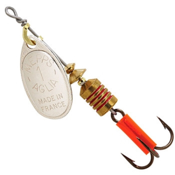 Mepps Aglia No. 1 Spinnerbait, Argent Silver, 3.5g