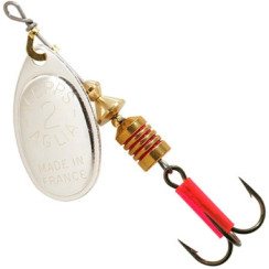 Mepps Aglia No. 2 rotating spoon, argent silver, 4.5g