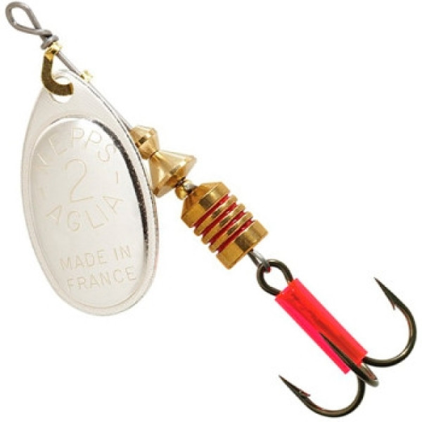 Mepps Aglia No. 2 rotating spoon, argent silver, 4.5g