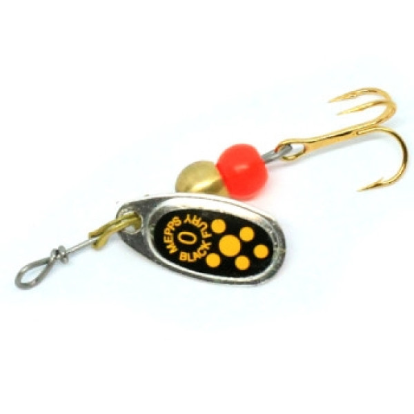 Mepps Comet Black Fury No. 0 Argent Jaune 2g Spinnerbait