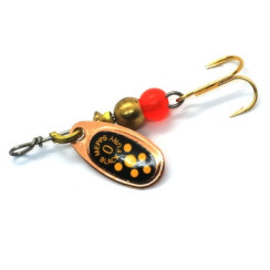 Mepps Comet Black Fury No. 0 cuirve jaune 2 g rotating spoon