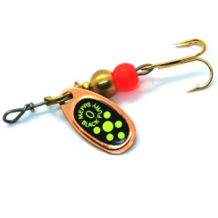 Mepps Comet Black Fury No. 0 cuivre chart spinner