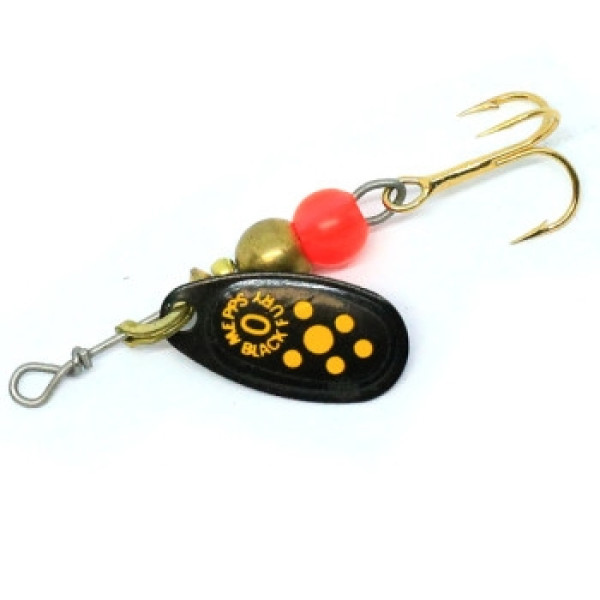 Mepps Comet Black Fury No. 0 Noir Jaune 2g Spinnerbait