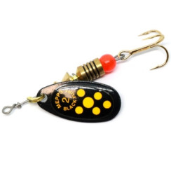 Mepps Comet Black Fury No. 2 Noir Jaune 4.5g Spinnerbait