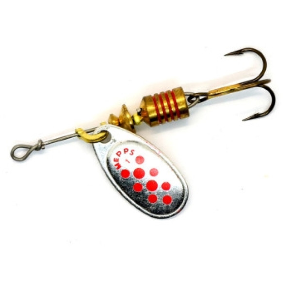 Mepps Comet Decoree No. 1 Silver/Red Dot Spinnerbait, 3.5g