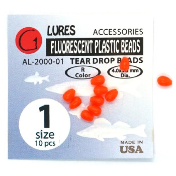 Gurza Tear Drop Beads #1 4*5.5mm red 10pc