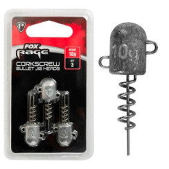 Fox Rage Corkscrew Bullet Jig Heads 5g (3 pcs)