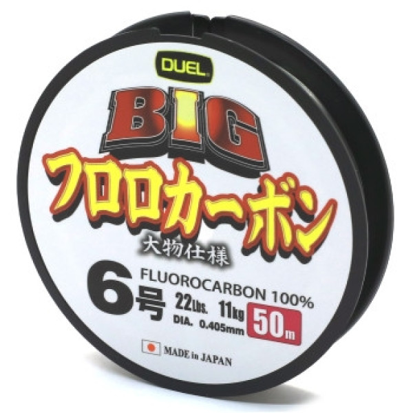Duel Big Fluorocarbon 100% 50m 0.405mm 11kg #6