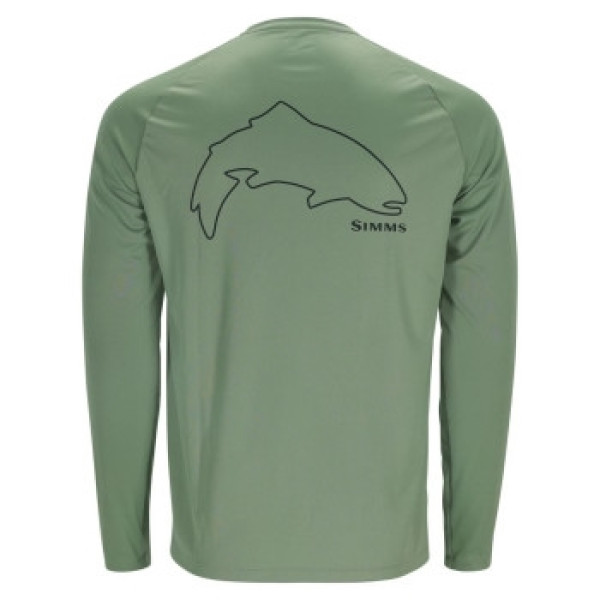 Реглан Simms Tech Tee Artist Series Trout Outline/Field M
