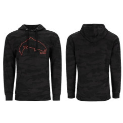 Simms Trout Outline Hoody Woodland Camo Carbon XXL