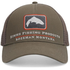 Simms Trout Icon Trucker Hickory Cap